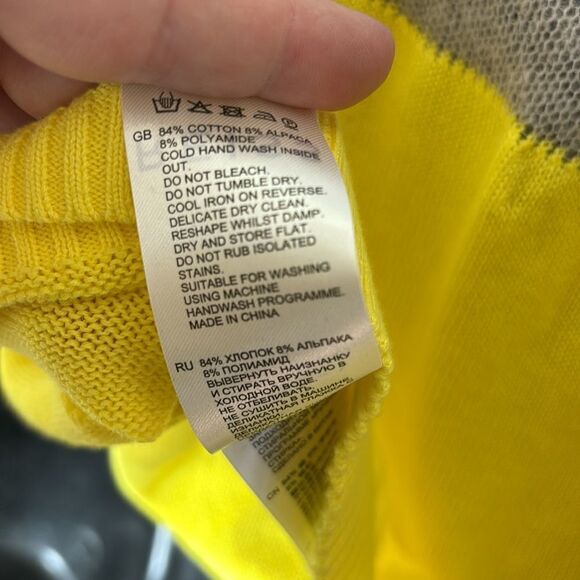 Reiss tulum color block sweater alpaca semi sheer delicate boat neck capsule xs - Picture 11 of 12